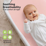 2-Pack Organic Bassinet Sheets for Girls, Boys - 100% Cotton Bassinet Mattress Sheets Compatible with Halo Bassinest Swivel Sleeper, Graco, Baby Delight, Chicco, Unisex Fitted Bassinet Sheets (Rose)