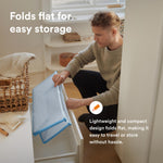 Stokke Flexi Bath Bundle, Ocean Blue - Foldable Baby Bathtub + Newborn Support - Durable & Easy to Store - Convenient to Use at Home or Traveling - Best for Newborns & Babies Up to 48 Months
