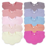 EllieHouse Baby Bibs for Girls Boys 10 Pack Muslin Drooling Teething Drool Teeth Bibs Muslin Cotton Absorbent Soft Bibs for Infant Toddler Essentials
