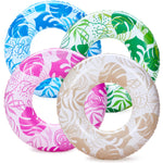 Sloosh 4 Pack Inflatable Pool Floats, Pool Tube Rings, Swim Tubes, Floaties Toys, Beach Swimming Party Toys for Kids and Adults