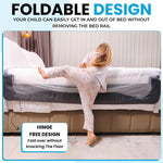 TotCraft Flexguard Height & Length Adjustable Bed Rail for Toddlers – Fits Twin, Full, Queen & King Beds – 35.5″ or 59″ Two Fixed Lengths – 14 Height Levels – ASTM Certified Bed Rail for Baby (Grey)
