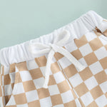 Nsywmzy Toddler Baby Boy Girl Shorts Checkerboard Plaid Elastic Waist Casual Jogger Shorts Pants Summer Clothes (Yellow, 6-12 Months)