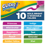 Crayola Clicks Retractable Markers Bold (10ct), Teacher Classroom School Supplies, Spring Crafts, No Dry Washable Markers for Kids