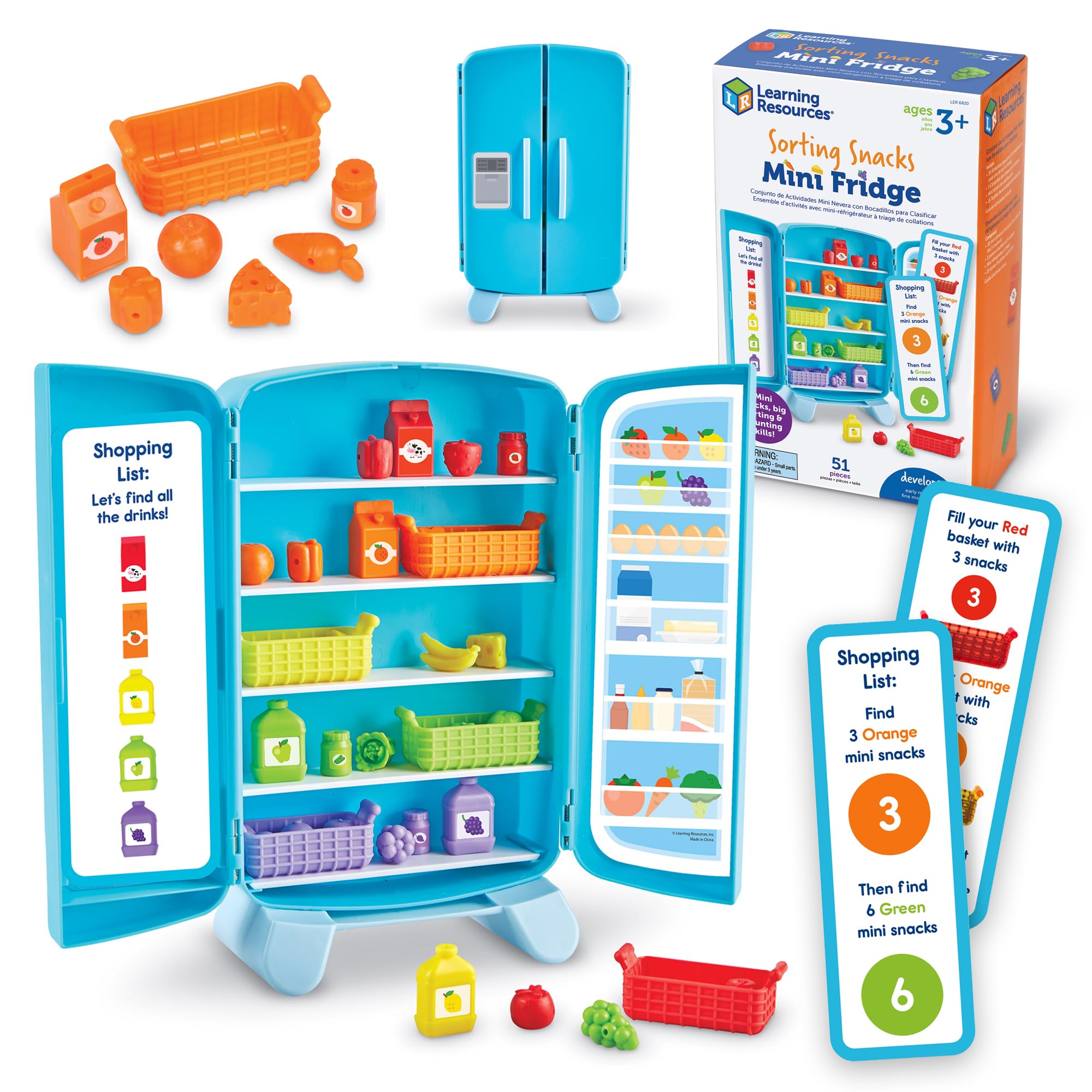 Learning Resources Sorting Snacks Mini Fridge - Play - Play Food ...