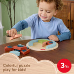Fisher-Price Wood Preschool Toy Jigsaw Puzzle, Tiny Garden Lady Bug 18-Piece Wooden Activity for Fine Motor Play Kids Ages 3+ Years (Amazon Exclusive)