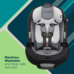 Safety 1st Grow and Go All-in-One Slim Convertible Car Seat, Rear Facing, 5-40 lbs, Forward Facing (30–65 lbs), High Back Booster Seat 40-100 pounds, Sugar Plum Pop