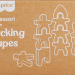 Fisher-Price Wood Montessori Toy Stacking Shapes, American Montessori Society Seal of Excellence, 16-Piece Wooden Learning Activity & Expert Play Tips for Kids Ages 2+ Years (Amazon Exclusive)
