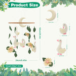 Gueiddi Goose Mobile for Crib Handmade Felt Nursery Decor Crib Mobile Goose for Bassinet Baby Shower Newborn Baby Gift (Goose)