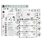 The Honest Company Clean Conscious Multi-Use Wipes, Unscented Hypoallergenic Baby Wipes for Sensitive Skin, 99% Water Plant-Based Compostable Wipes, Pattern Play, 720 Count