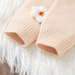 Toddler Baby Girl Sweater Floral Cardigan Knit Long Sleeve Coat Cute Fall Winter Outfits Clothes Infant Newborn (Apricot, 6-9 Months)