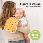 Organic Burp Cloths Baby Boy & Girl - 5-Pack Super Absorbent Cotton Burping Cloths for Babies, Soft & Plush Newborn Spit Up Rags, Infant Towels for Milk Spit Up, Unisex, Large 21" x 10" (Countryside)