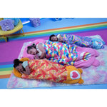 Happy Nappers: Care Bears Sleep Sack Large - Dream Bright Bear - 66 x 30, 2-in-1: Plush Character Opens Into Sleeping Bag, Soft Play Animal, Kids 7+