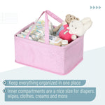 Mr. Pen Baby Diaper Caddy Organizer, Pink Quilted Fabric, Car Diaper Caddy, Portable
