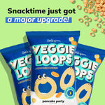 Little Spoon Pancake Party Veggie Loops, Chickpea Snack, Baked Not Fried, Avocado Oil, Hidden Veggies, Tastier Snacks for Kids, 2g Protein, Gluten-Free, 4 Pack