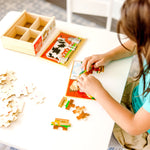 Melissa & Doug Animals 4-in-1 Wooden Jigsaw Puzzles Set - Pets and Farm