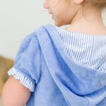 RuffleButts Girls Terry Knit Full-Zip Swim Cover-Up - Fashion Swimwear Cover-Up Dress