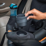 Chicco Fit360 ClearTex Rotating Convertible Car Seat with 360 Degree Rotation for Rear-Facing and Forward-Facing Usage, LeverLock Self-Tensioning Lock System | Slate/Grey