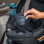 Chicco Fit360 ClearTex Rotating Convertible Car Seat with 360 Degree Rotation for Rear-Facing and Forward-Facing Usage, LeverLock Self-Tensioning Lock System | Slate/Grey