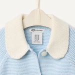 Amazon Essentials x Sofia Grainge Unisex Toddlers' Peter Pan Collar Sweater Jacket, Pale Blue, 2T