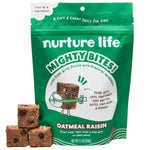 Nurture Life Mighty Bites, Oatmeal Raisin, Healthy Oatmeal Small Size Snacks for Kids & Toddlers, High Protein Organic Snacks for Children, Plant-Based High Fiber Foods, Low Sugar, 1 Pack, 15 Bites