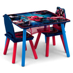 Delta Children Marvel Spider Man Kids Table Set with Storage (2 Chairs Included) Greenguard Gold Certified, Onesize, Blue/Red