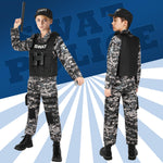 Luucio Kids Police Officer Costume - SWAT Vest, Halloween Role Play Kit for Boys & Girls