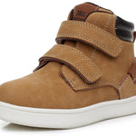 Apakowa Kids Toddler Boys Boots Fall Ankle Work Boots Brown Water Resistant