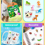 Benresive Reusable Sticker Books for Kids 2-4, Sticker Books for Toddlers 1-3 2-4, Toddler Travel Toys Activities Crafts Gifts - Animals