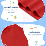Toddler Boys Swim Shirt Long Sleeve Rash Guard UPF 50+ Sun Protection Shirts for Baby Kids Quick Dry(Red,12-18M)