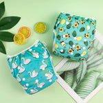 ALVABABY Large Swim Diapers 3pcs Baby & Toddler Snap One Size Reusable Adjustable Baby Gifts Baby Boy 3SWY36