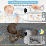 Baby Monitor with Camera and Audio, 4.3'' Video Baby Monitor No WiFi with 1000ft Long Range and 30-Hour Battery, Remote Pan-Tilt-Zoom, Night Vision, ECO Mode, 2-Way Talk
