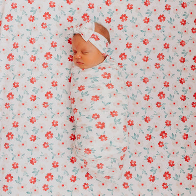 Copper Pearl Swaddle Blankets for Newborns | Soft Stretchy Receiving Blankets for Boys and Girls | Large 46 x 46 Inch Baby Blankets | Lightweight and Breathable Swaddles | Noel