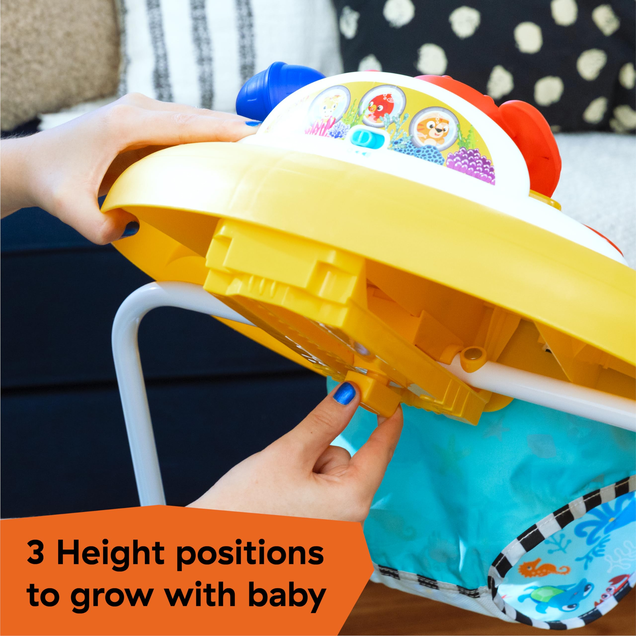 Baby Einstein Ocean Explorers Dive & Discover 3-in-1 Submarine Walker, with Removable Floor-Toy, Ages 6 Months and Up