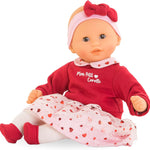 Corolle Bébé Calin Charming Pastel Baby Doll - 12" Soft Body Doll with Pink Outfit, Sleeping Eyes Open and Close, Vanilla-Scented, for Kids Ages 18 Months and up