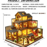Spilay DIY Dollhouse Miniature with Wooden Furniture,DIY Dollhouse Kit Big Japanese Courtyard Model with LED & Music Box,1:24 Scale Creative Room Gift Idea for Adult Friend Lover (Yaquan Courtyard)