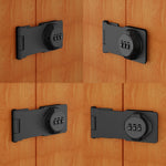 RETRIN 3-Digit Combination Lock, Black, Keyless, Zinc Alloy, Cabinet Door Latch, Easy DIY Installation, Wide Range of Uses