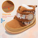 Scurtain Toddler Fur Boots Boy Girl Fuzzy Bedroom House Slippers Brown Size