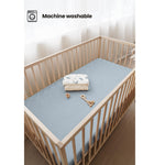 Konssy Muslin Crib Sheets 2 PCS, 100% Cotton Baby Crib Sheets for Standard Crib Mattress (28"x 52"), Soft and Breathable for Boys, Girls (Blue Whale,Blue)