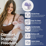 BabyBuddha Wearable Breastfeeding Pump, Double Hands Free Breast Pump with 30 Comfort Settings, 6oz+ Leak-Proof Cups, Strong Suction, 4 Modes, Rechargeable, Easy to Clean and Compact for Travel