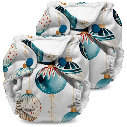 Patterned cloth diapers with decorative design on a white background