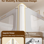 Bed Rails for Toddlers 3 Pack, Thickened & Reinforced Baby Rail Guard with No-Nail Design, Height Adjustable Toddler Rails for King Size, Kids Safety Bed Side Rails,Grey (74.8x78.7x78.7in)