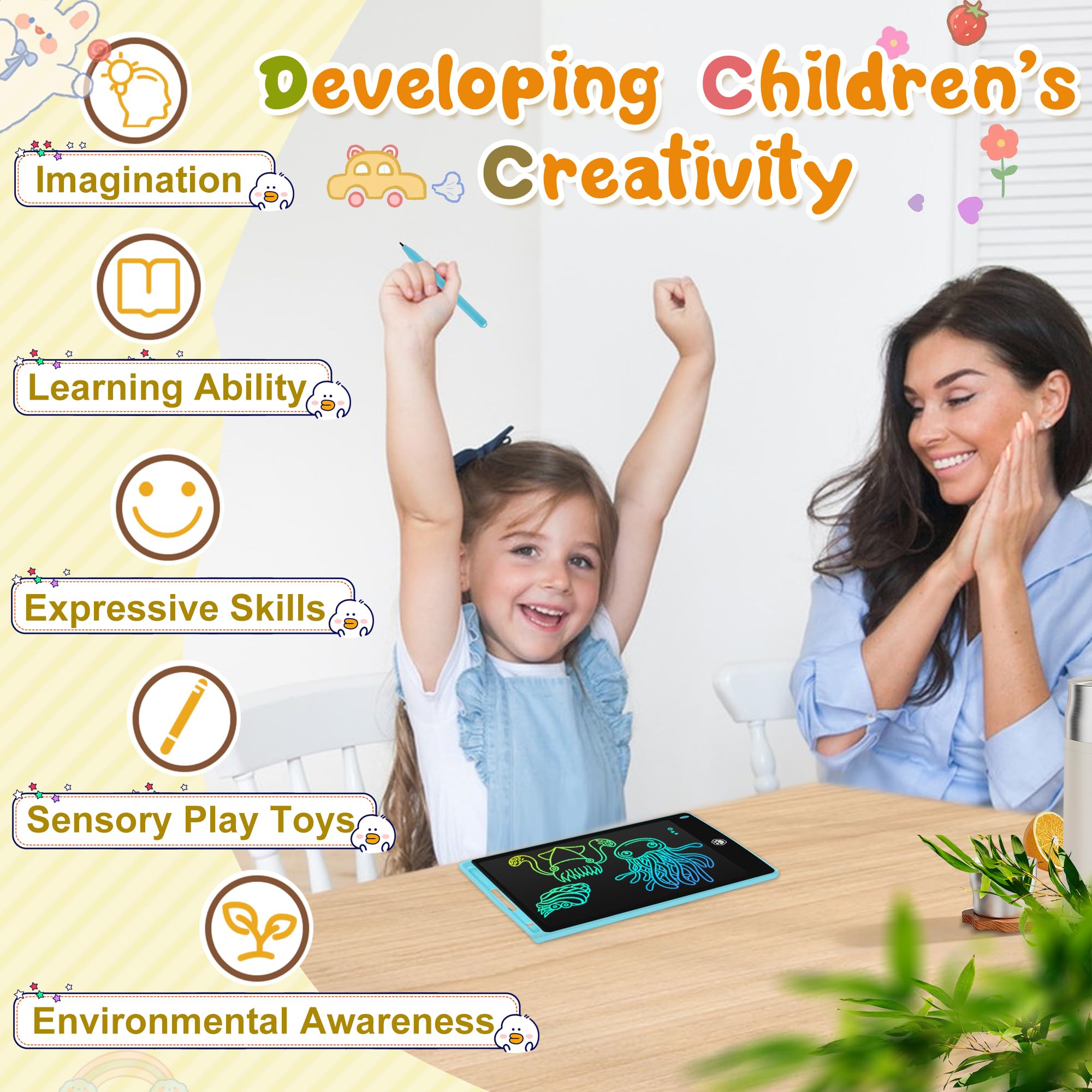 2 Pack LCD Writing Tablet, Electronic Drawing Writing - Art & Drawing ...