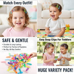 Babymatch Baby Barrettes Hair Clips: 1.2 inch (3cm) Small Mini Snap for Toddler Little Girls Kids 150pcs (30 colors)