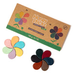 Honeysticks Flower Shaped Beeswax Crayons (12 Pack) - Non Toxic Crayons Made with Pure Beeswax, Chunky Petal Shaped, Easy To Hold And Use, Safe For Ages 1+, Gift for Toddler, Girls 3-6