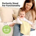 KeaBabies Organic Cotton Burp Cloths Baby Girl, Boy - 6-Pack Large Burping Clothes for Babies, Spit Up Rags, Super Soft & Absorbent Newborn Wash Towels, Gender Neutral, Non-Shrink (Stria, Embrace)