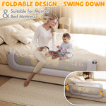 Abdtech Bed Guard Rail for Toddlers - 60 inches Lift Foldable Toddler Bed Rails for Kids - Safety Baby Bed Rail Guard with Reinforced - Great Fit for Kids Twin Double, Full Size, Queen, King Size Bed