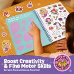 Unicorn Sticker Book - 50 Reusable Stickers for Girls - Unicorn Toys for Ages 3-5, No Mess Travel Activities, Girls Easter Basket Stuffers & Gift Ideas - Reusable Sticker Books for Toddlers 1-3 2-4