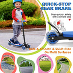 Kick Scooter for Kid 3-5 5-7,LED Lighted 3 Wheels,Folding Scooter, Lean to Steer,Adjustable Height,Widen Anti-Slip Deck, Heavy Duty Metal Toddler Scooters for Boys Girls 3-8 up to 150 LBs