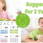 Exzact Kids Flatware 6pcs Toddler Utensils Children Silverware 18/10 Stainless Steel - Dishwasher Safe, 2 Years + (Safari)