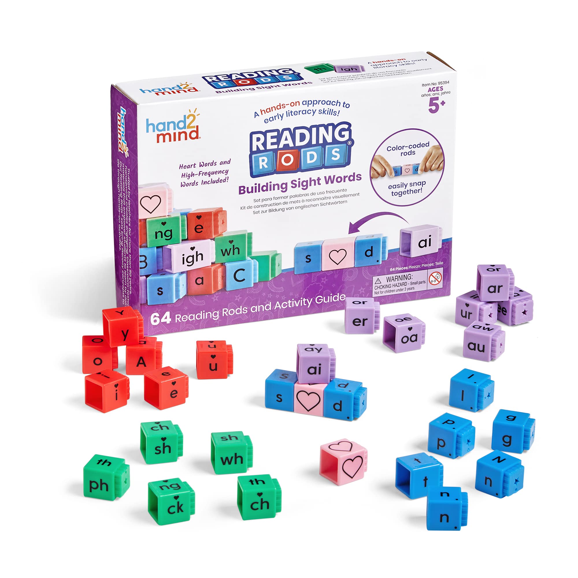 hand2mind Reading Rods Building Sight Words, Word Building ...